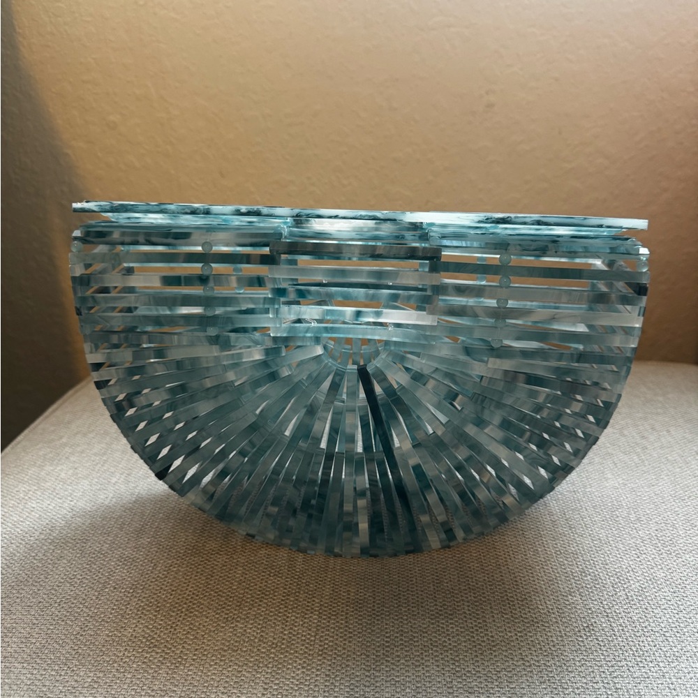 Acrylic Half-Moon Clutch